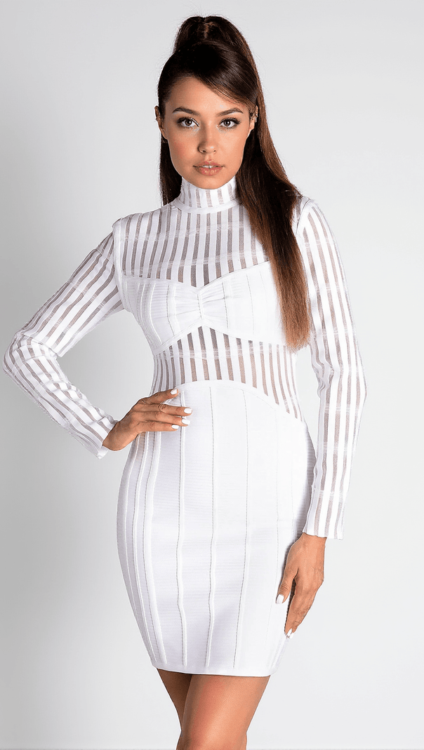 AIIZIE NITYA MESH BANDAGE MINI DRESS - product image