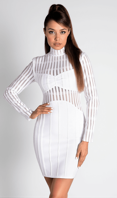 Nitya Mesh Bandage Mini Dress
