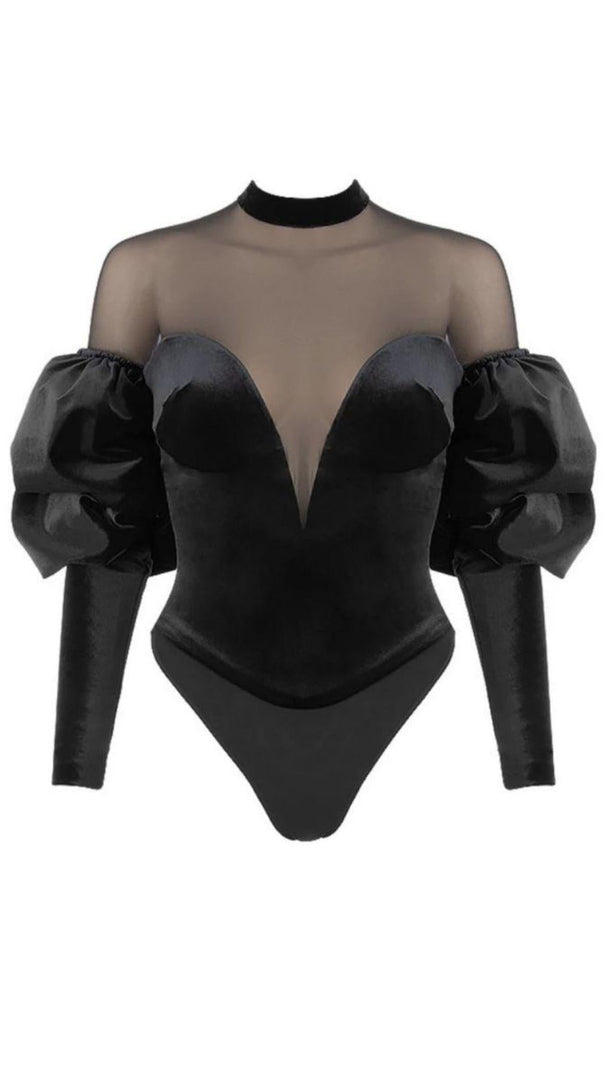 AIIZIE OLIVE BLACK BODYSUIT - product image
