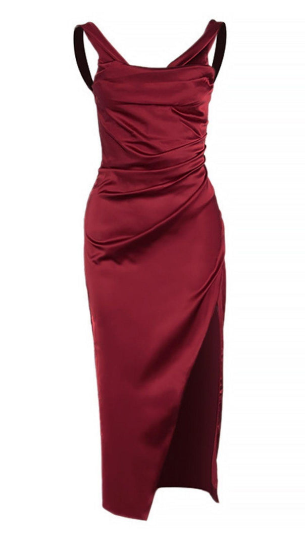 AIIZIE OFF SHOULDER DRESS IN WINE - product image
