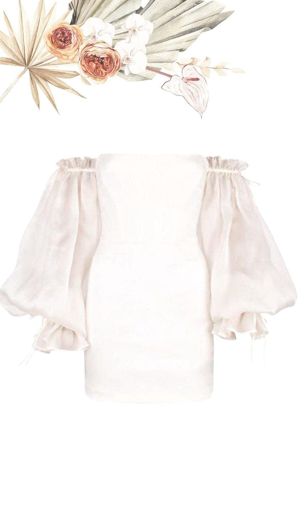 AIIZIE IVORY STRAPLESS TUBE DRESS - product image