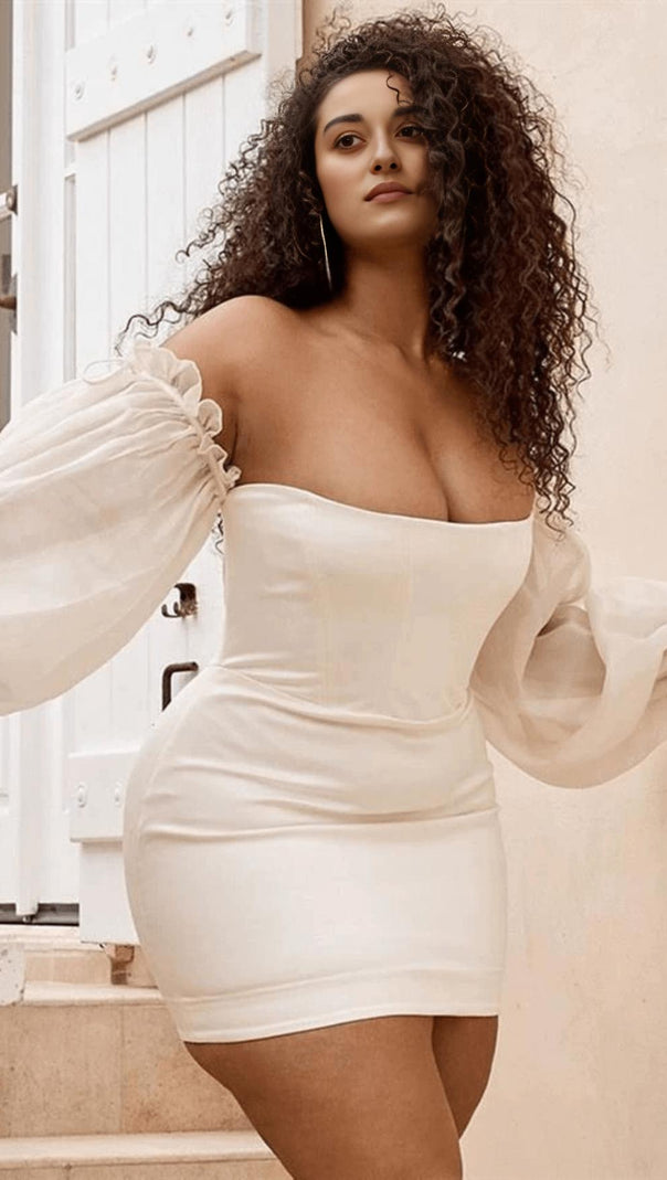 AIIZIE IVORY STRAPLESS TUBE DRESS - product image