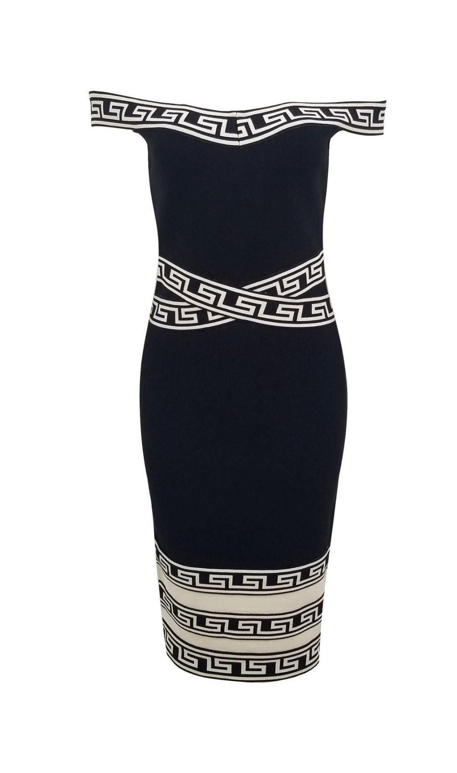 OFF-SHOULDER-BANDAGE-KLEID