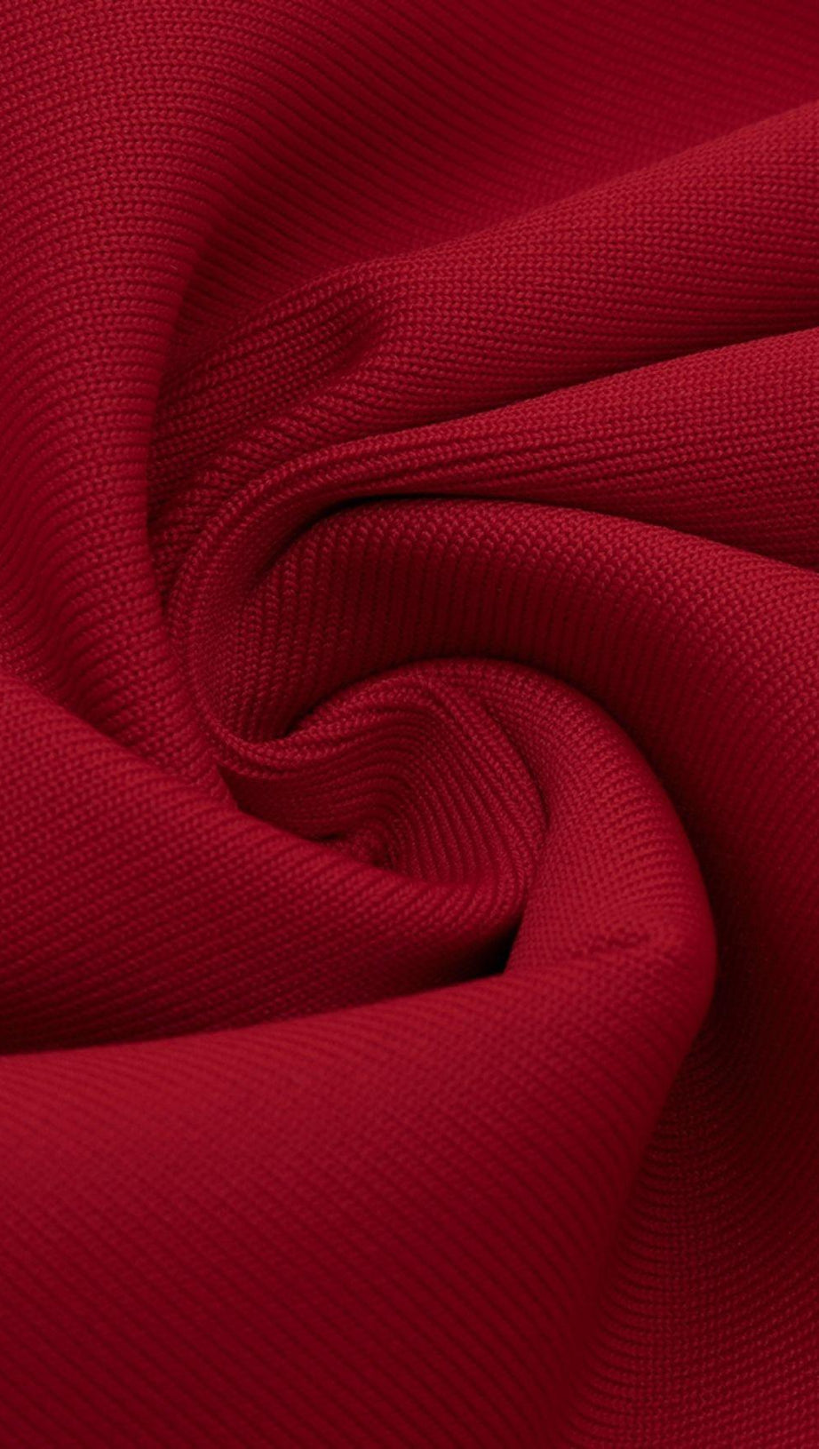 ABITO MIDI SENZA SPALLINE CON BENDAGGIO E SPACCHI IN ROSSO