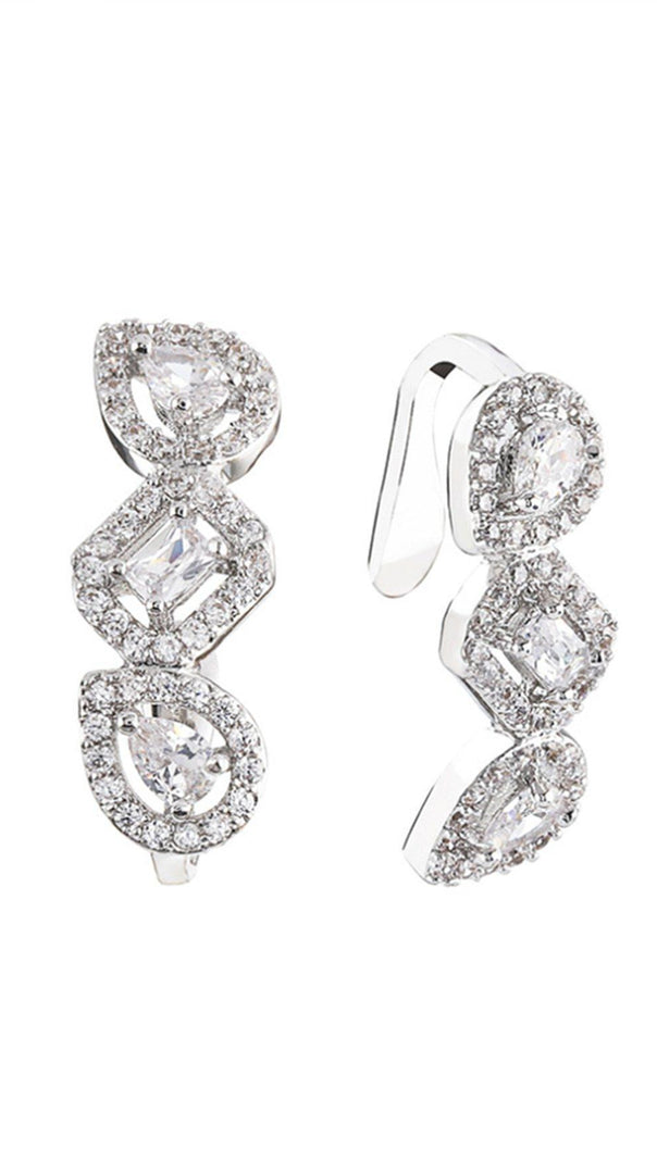 AIIZIE NON-PIERCER GEOMETRIC ZIRCON EAR CLIPS - product image