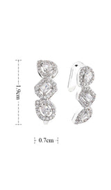 NON-PIERCER GEOMETRIC ZIRCON EAR CLIPS