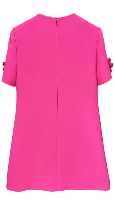 DASHIELL SHORT SLEEVE FLORAL EMBELLISHED MINI DRESS