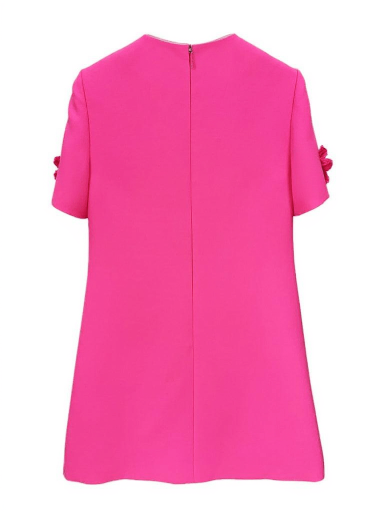 AIIZIE DASHIELL SHORT SLEEVE FLORAL EMBELLISHED MINI DRESS - product image