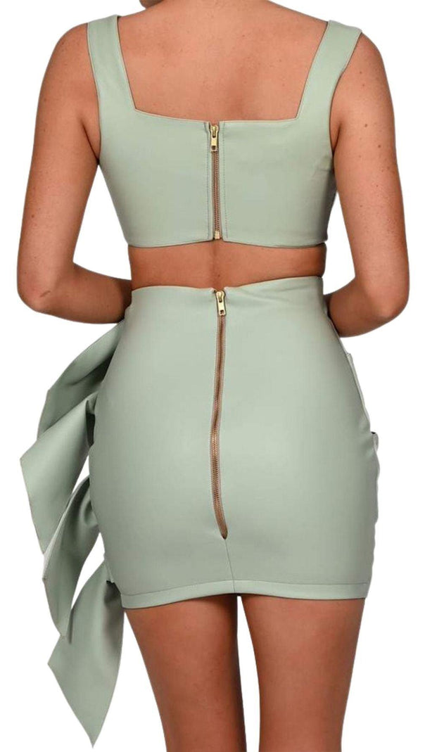 AIIZIE NAVEL CROP LEATHER SUIT - product image