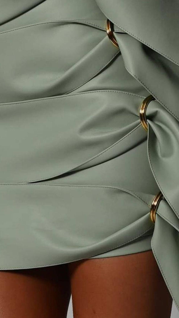 AIIZIE NAVEL CROP LEATHER SUIT - product image