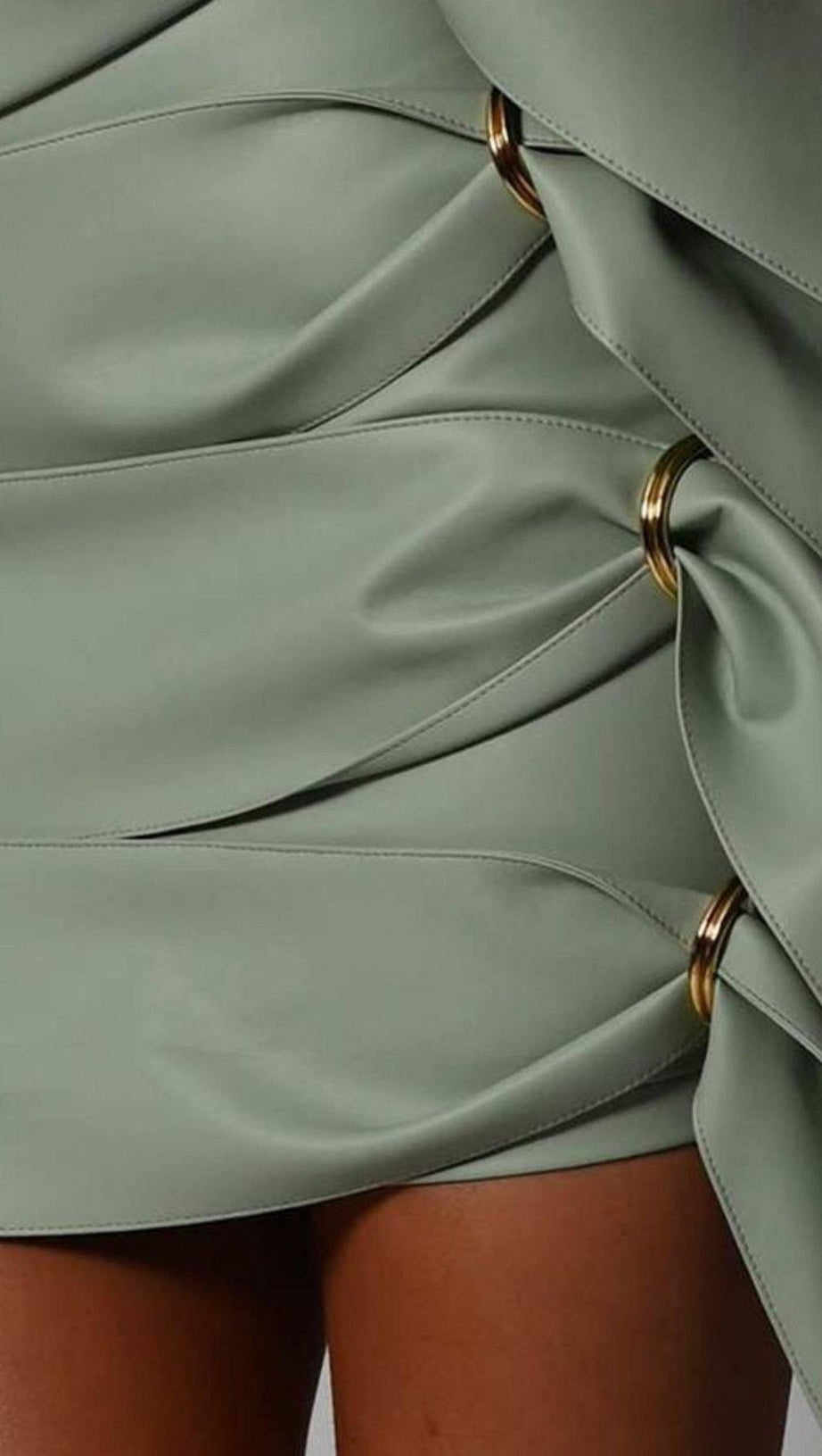 NAVEL CROP LEATHER SUIT