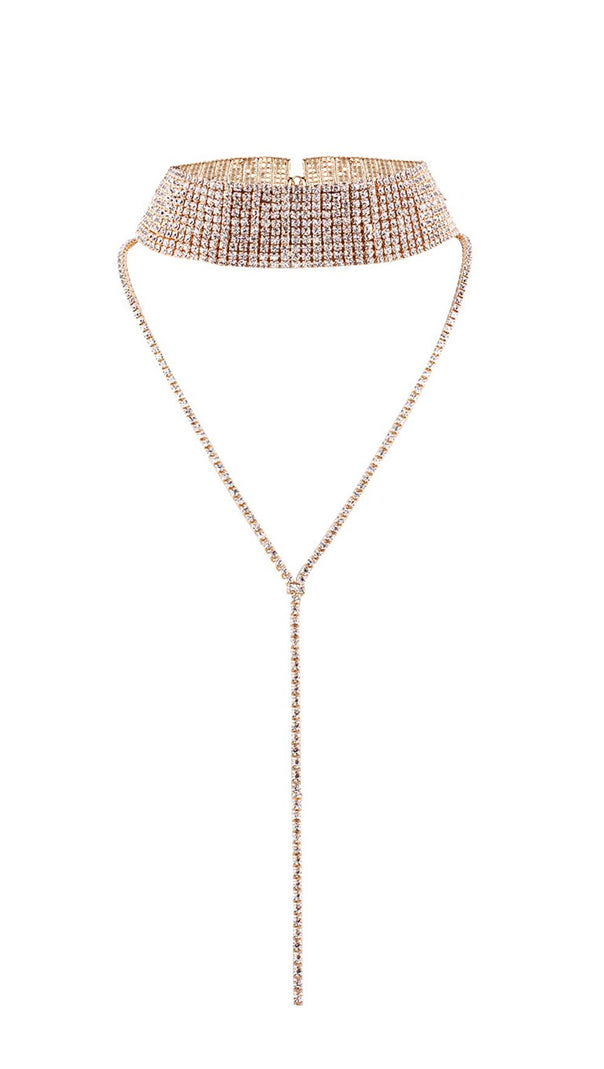 AIIZIE MULTI-LAYER FULL DIAMOND NECKLACE. - product image