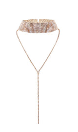 Multi-layer full diamond necklace.