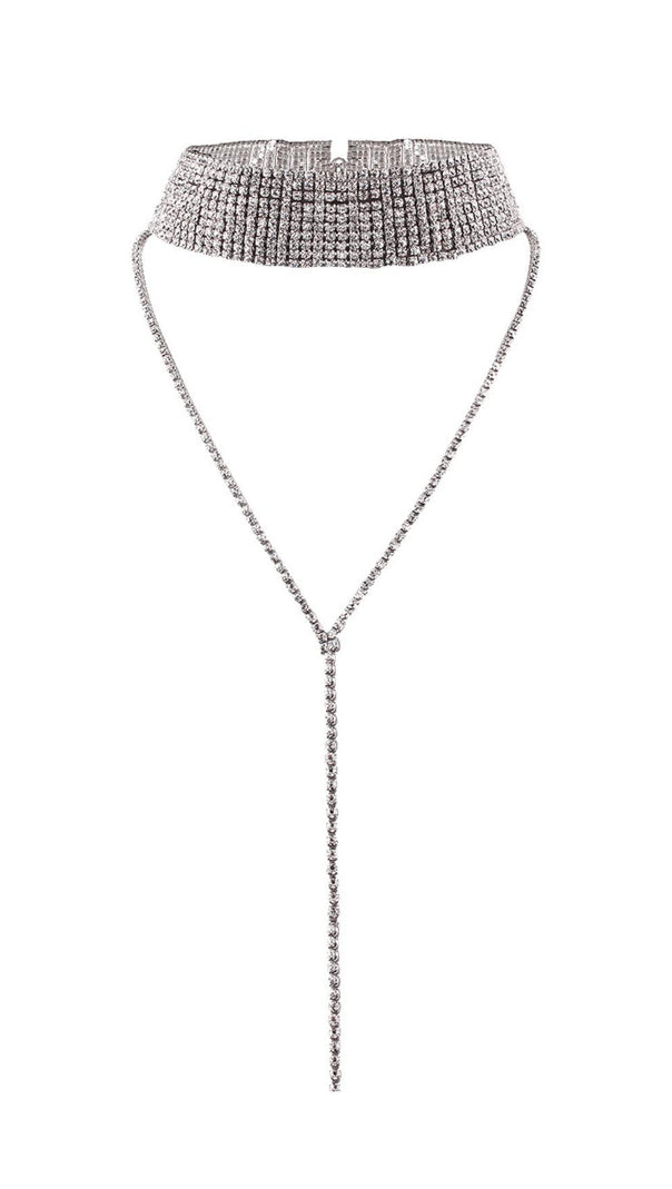 AIIZIE MULTI-LAYER FULL DIAMOND NECKLACE. - product image