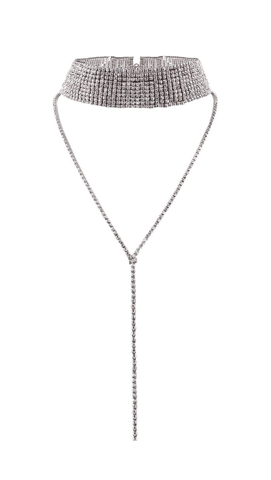 MULTI-LAYER FULL DIAMOND NECKLACE.