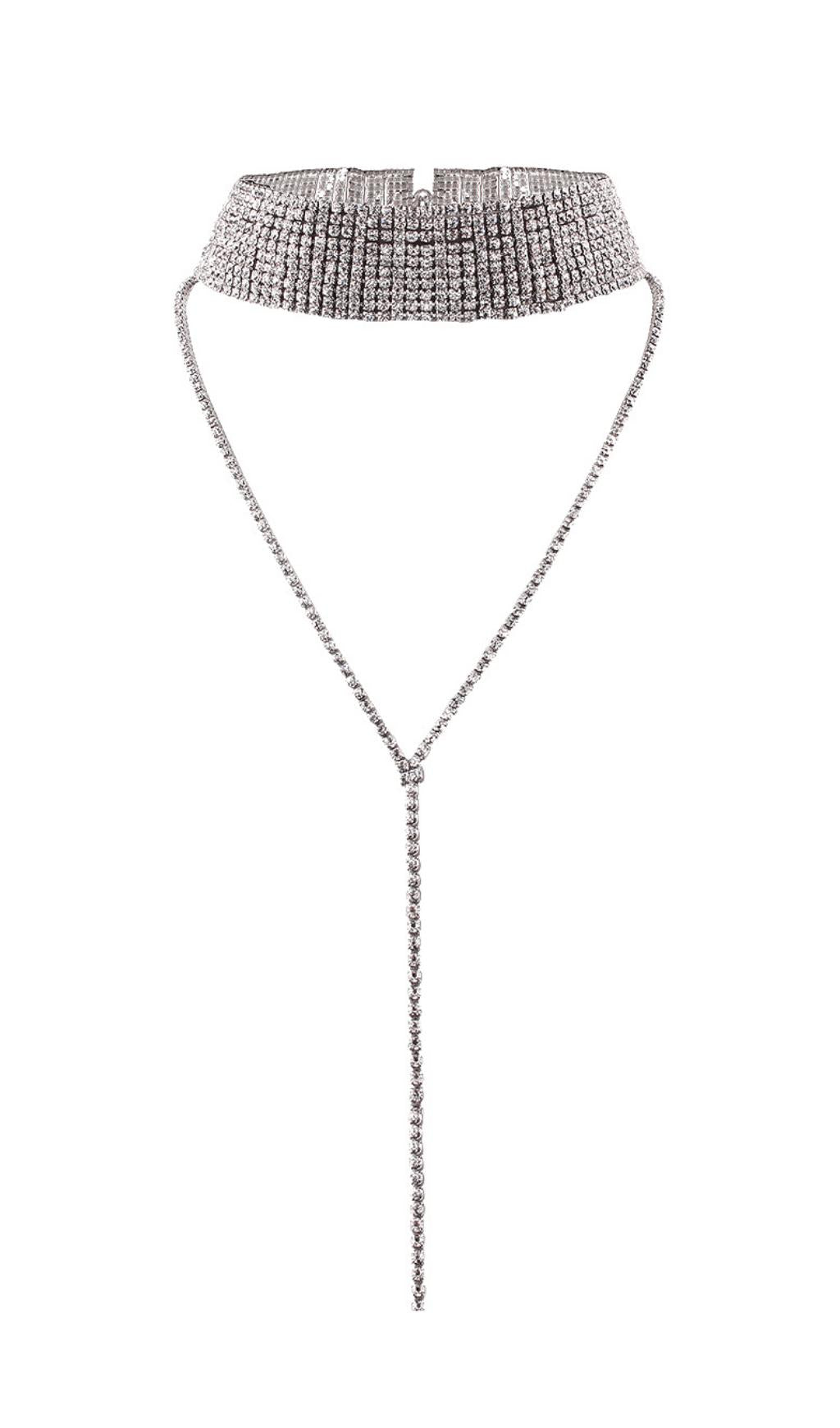 MULTI-LAYER FULL DIAMOND NECKLACE.
