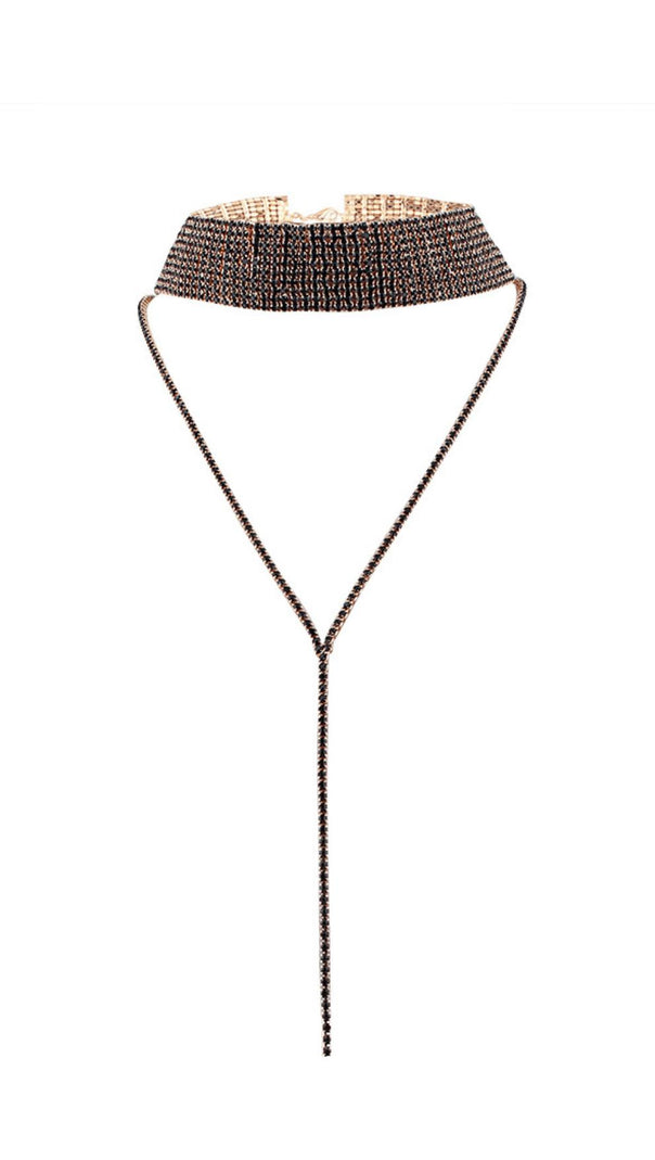 AIIZIE MULTI-LAYER FULL DIAMOND NECKLACE. - product image
