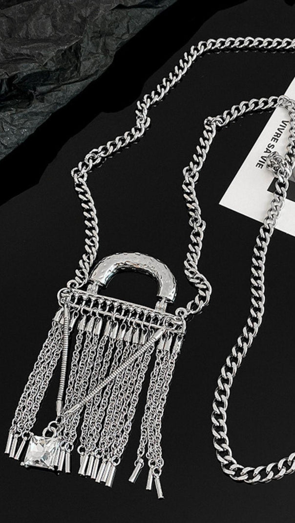 AIIZIE METAL TASSEL CROSSBODY CHAIN BAG - product image