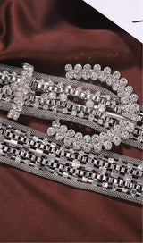 METAL RHINESTONE DECORATIVE BELT