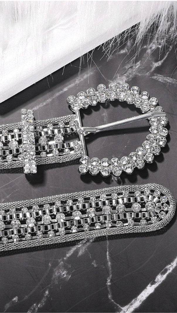 Metal Rhinestone Decorative Belt