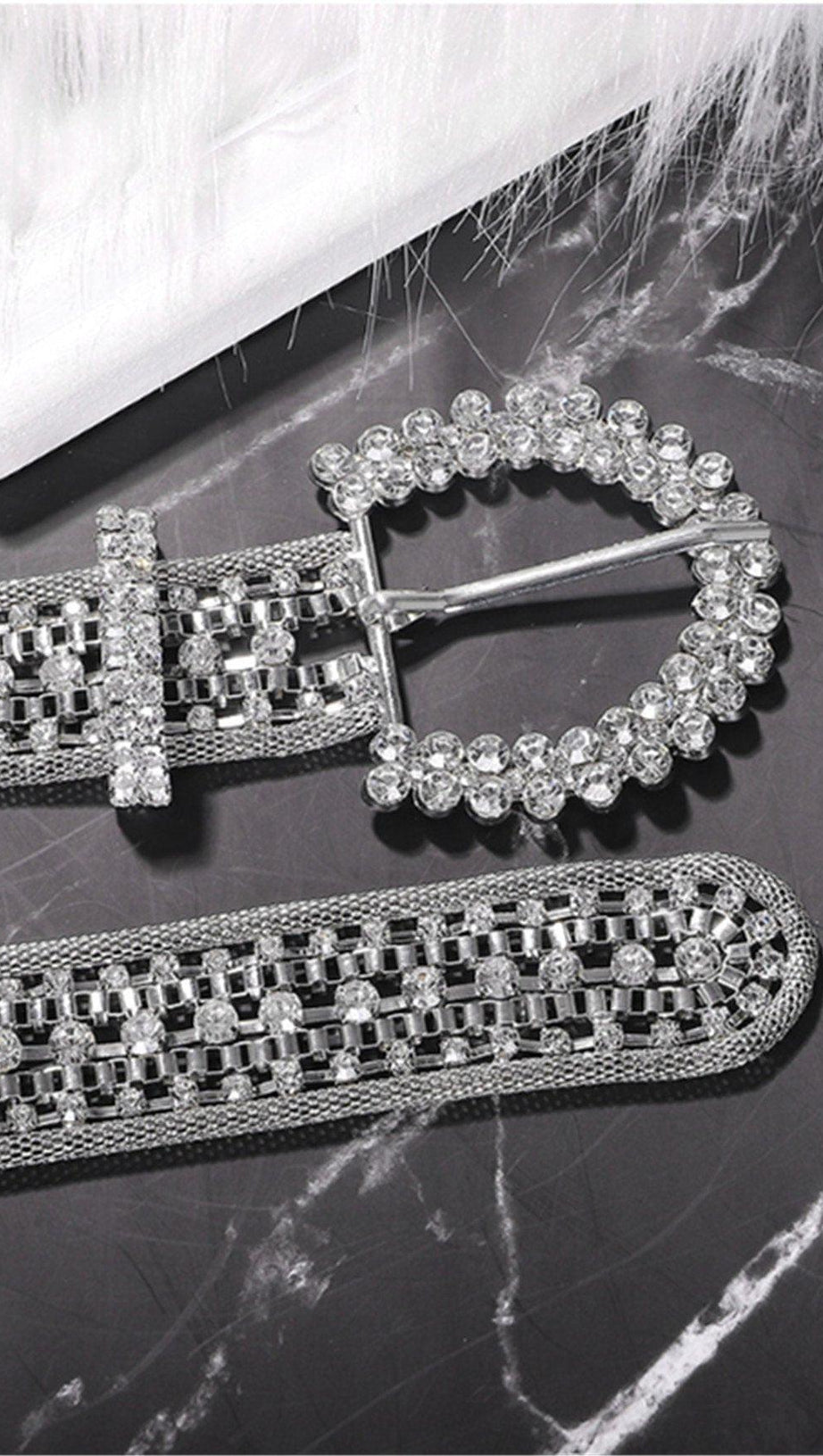 METAL RHINESTONE DECORATIVE BELT