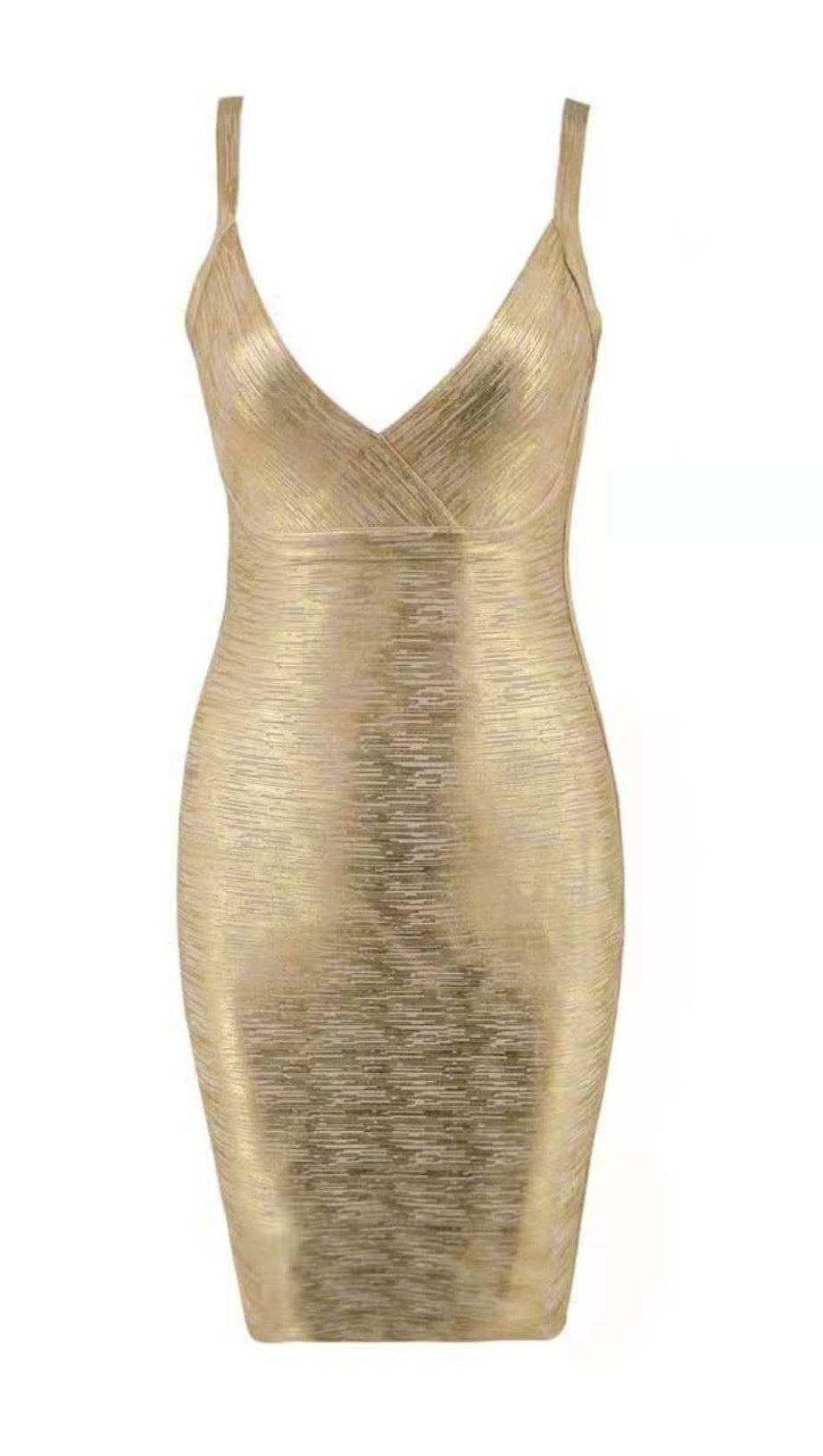 METALLIC-BANDAGE-KLEID