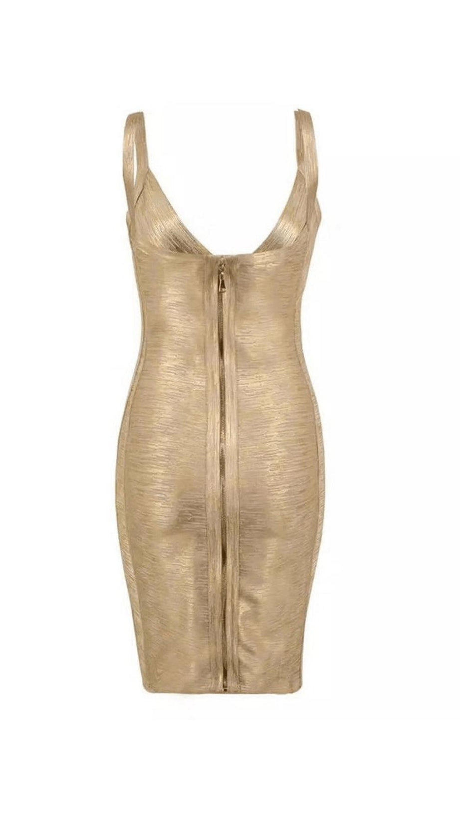 METALLIC BANDAGE DRESS