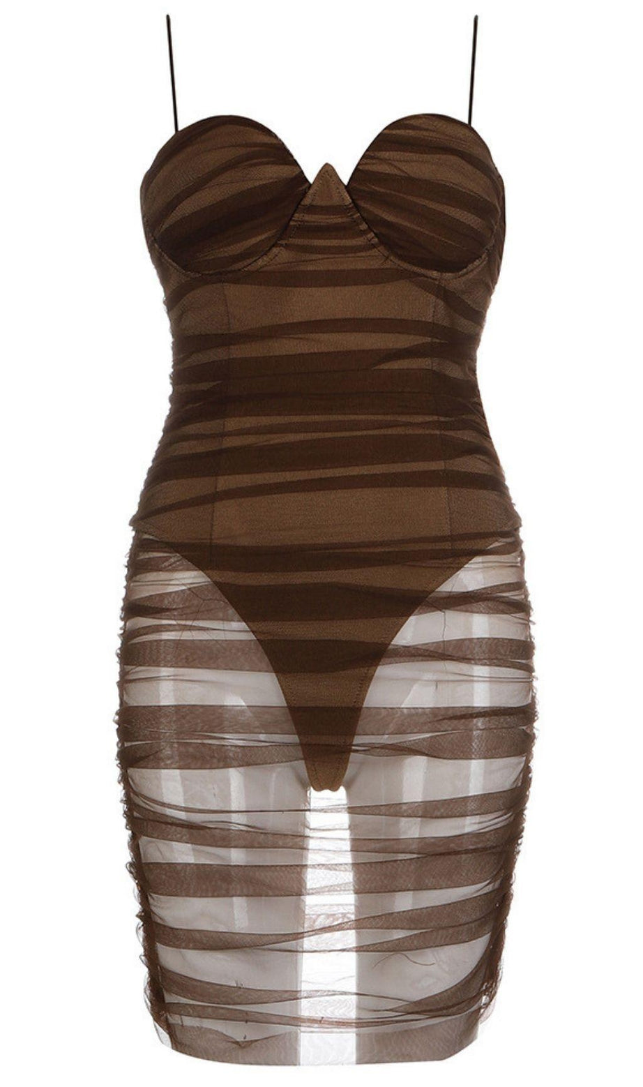 MESH MINI BANDAGE DRESS