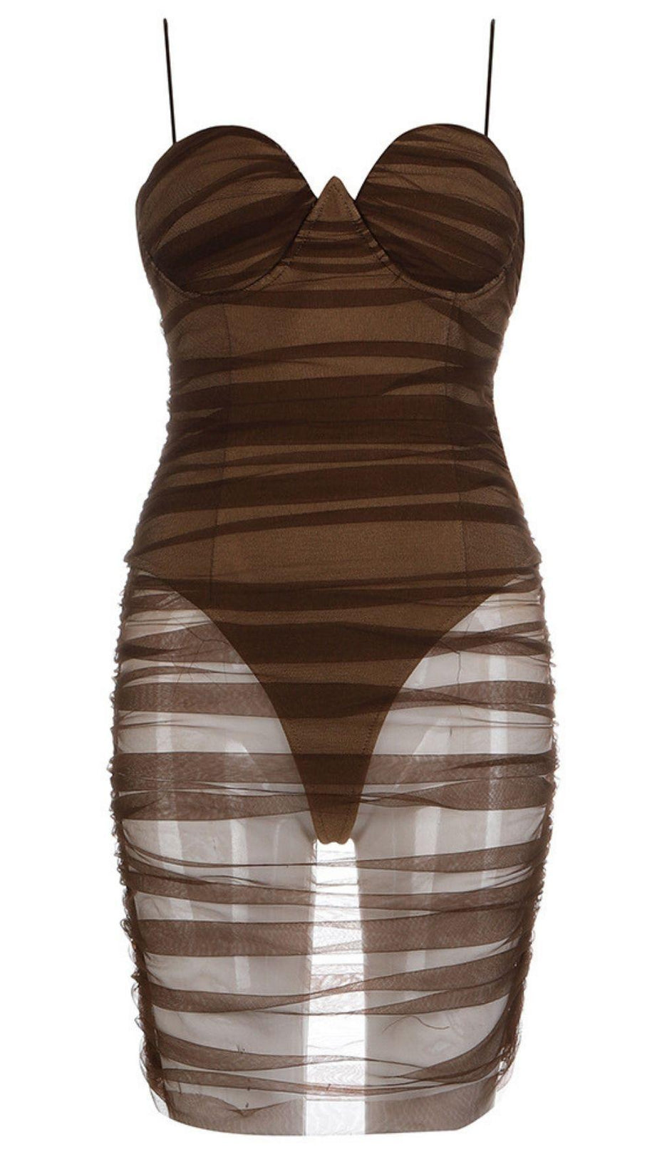 MESH MINI BANDAGE DRESS