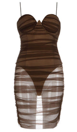 MESH MINI BANDAGE DRESS