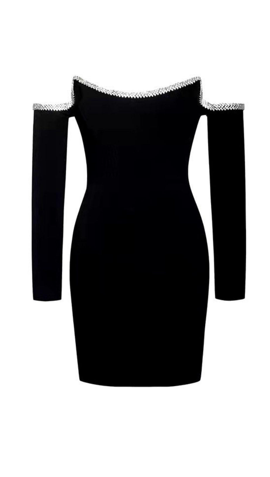 LUXURIOUS ONE-DIAMOND NECKLINE DRESS.