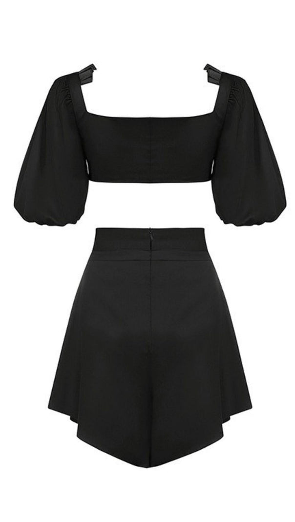 AIIZIE LOW NECKLINE SPLIT VEST SKIRT SUIT - product image