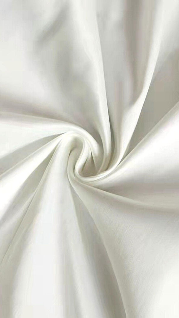 AIIZIE SATIN OFF SHOULDER DRESS IN IVORY - product image