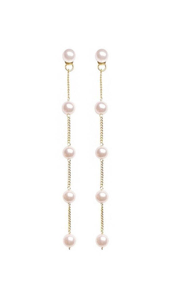 AIIZIE LONG PEARL TASSEL EARRINGS - product image