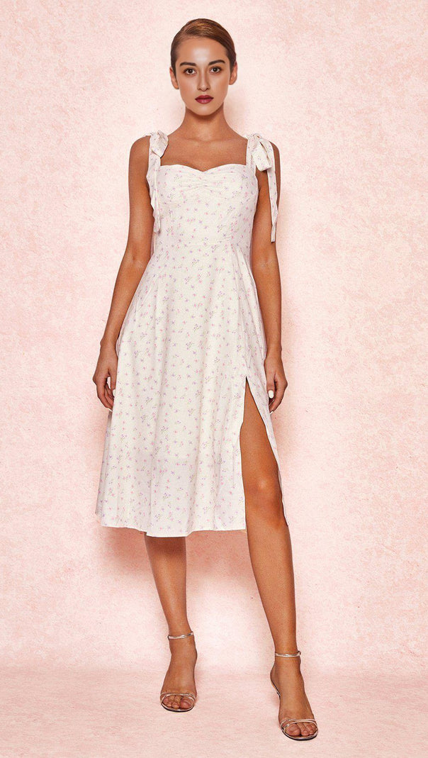 AIIZIE LEMON FLORAL PRINT MIDI SUNDRESS - product image