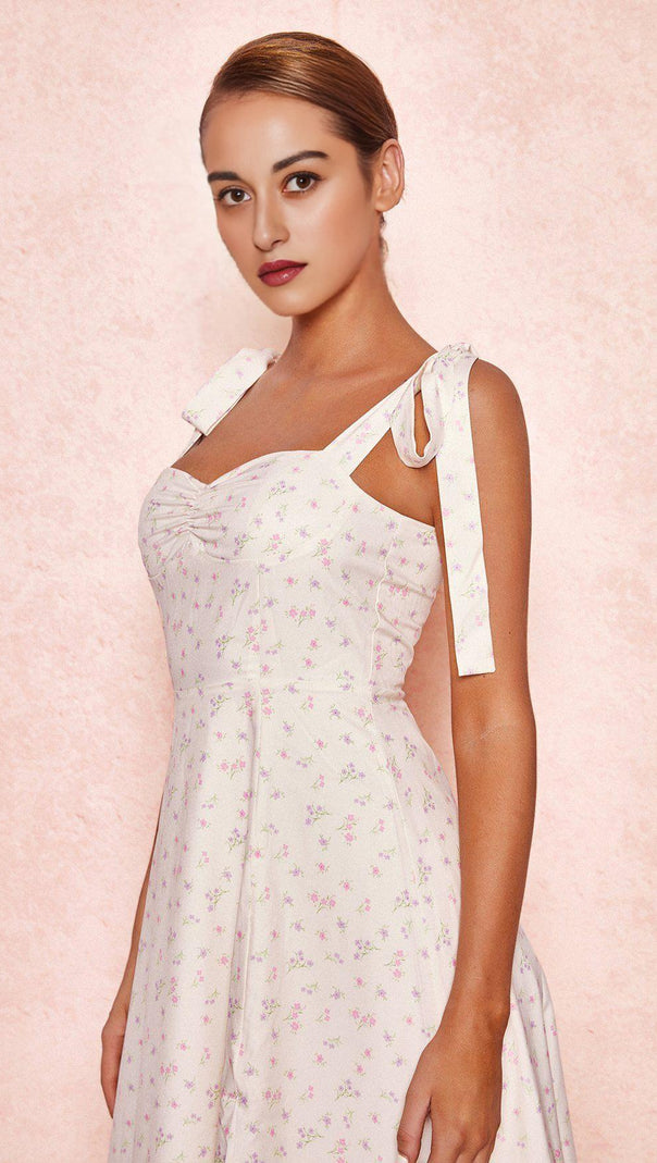 AIIZIE LEMON FLORAL PRINT MIDI SUNDRESS - product image