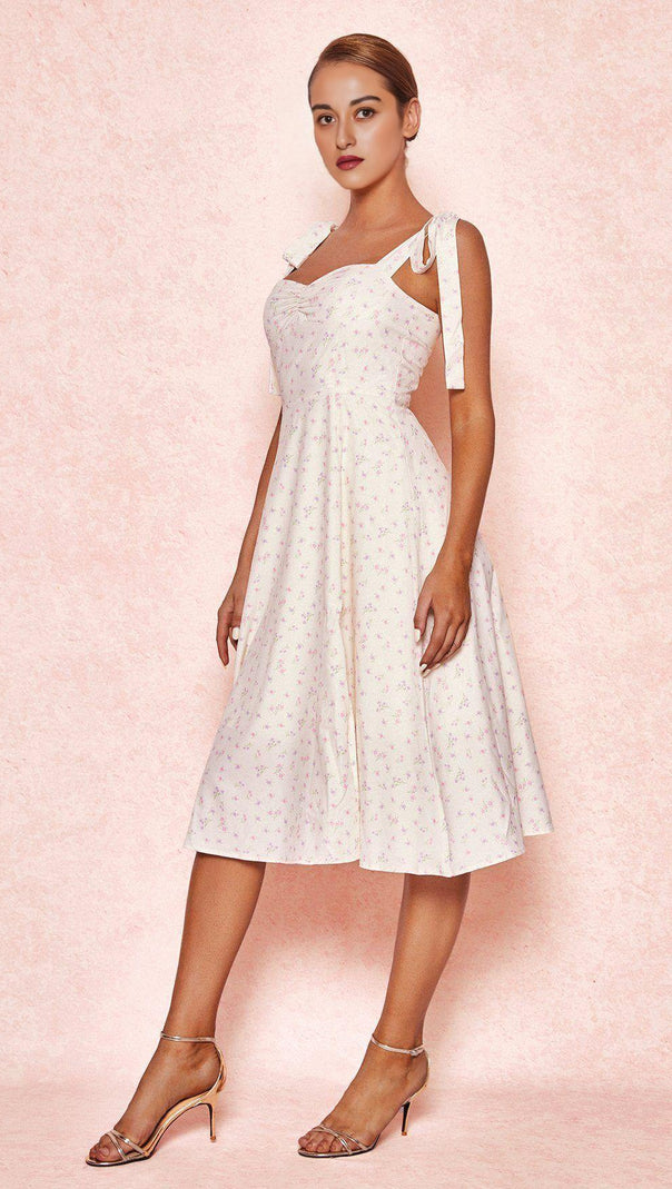 AIIZIE LEMON FLORAL PRINT MIDI SUNDRESS - product image
