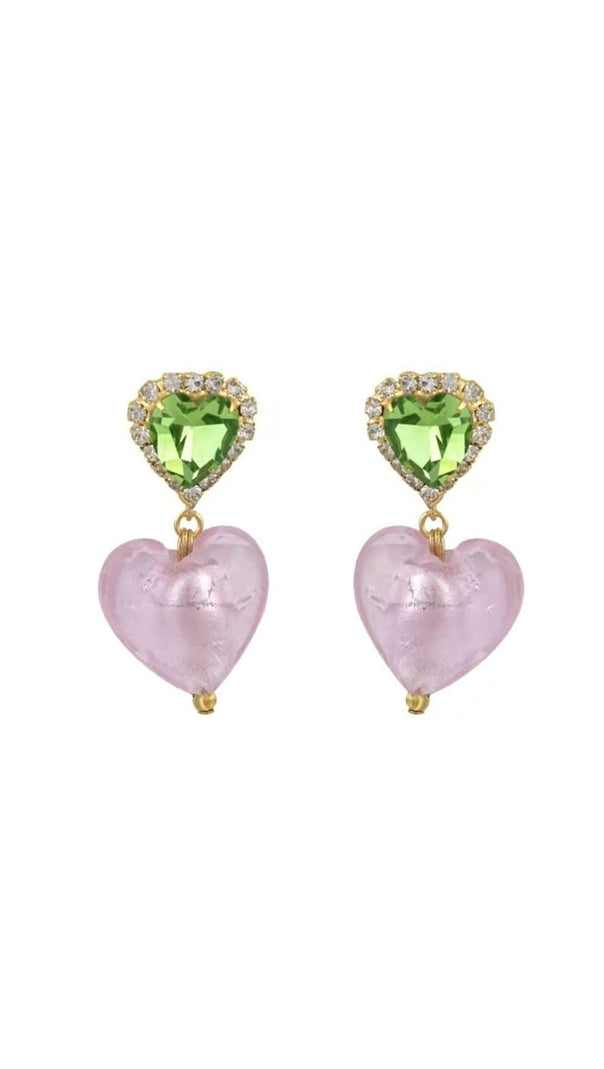AIIZIE CRYSTAL HEART SHAPED EARRINGS - product image