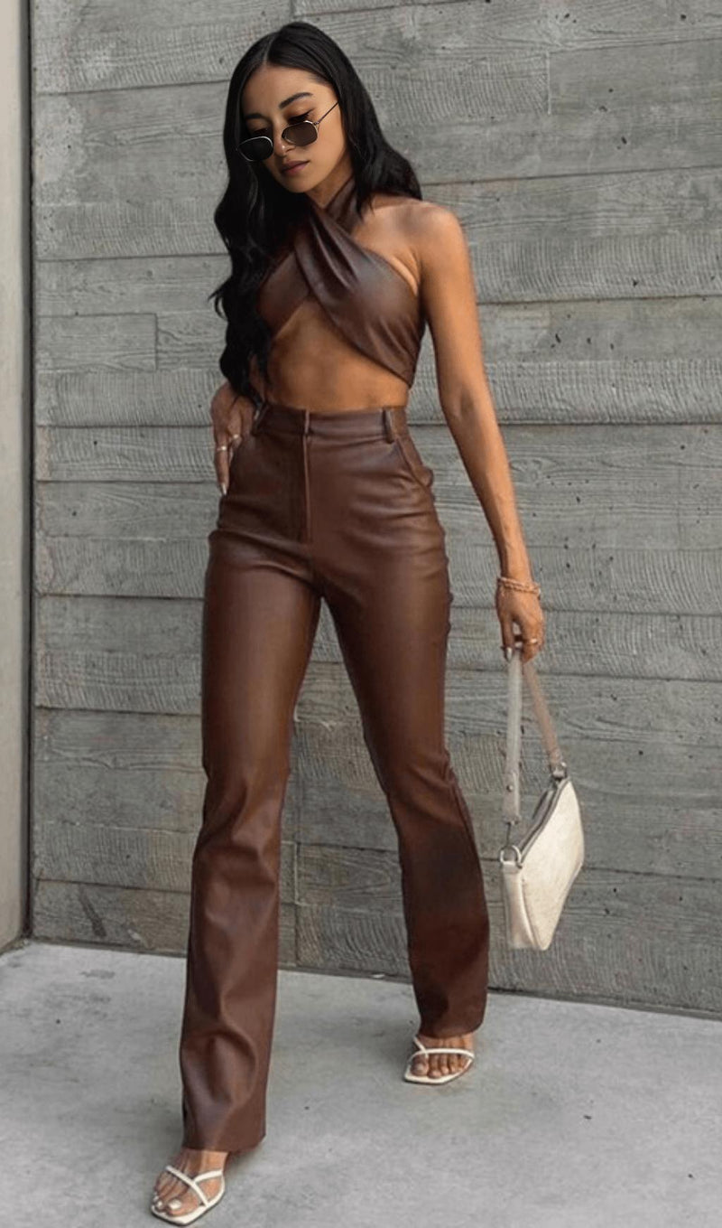 Leather fashion suit