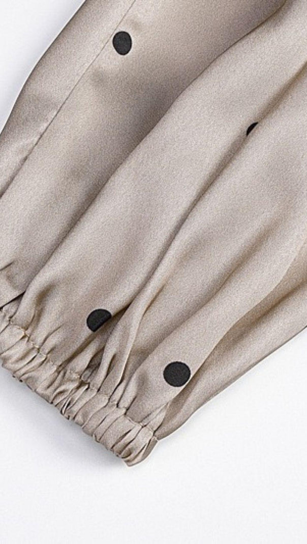 AIIZIE LANTERN SLEEVE SUSPENDERS WRAP TOP - product image