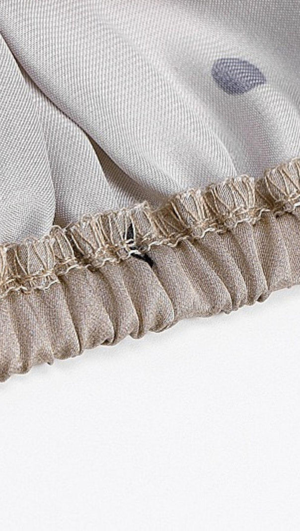 AIIZIE LANTERN SLEEVE SUSPENDERS WRAP TOP - product image