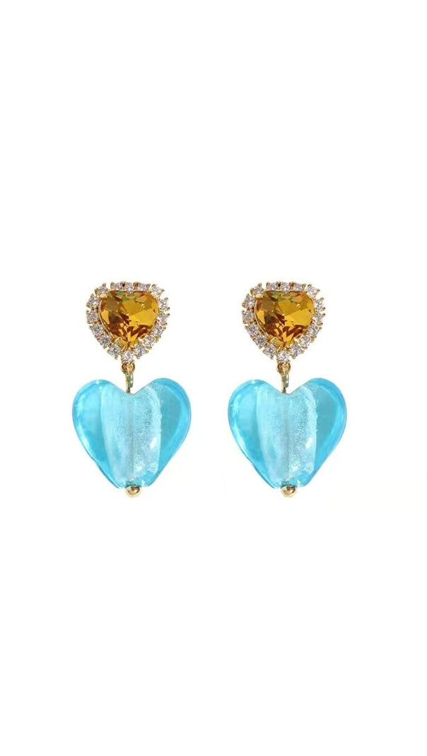AIIZIE CRYSTAL HEART SHAPED EARRINGS - product image