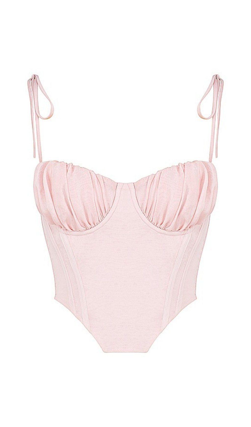 SUPERKURZES ÄRMELLOSES TOP MIT SPITZE