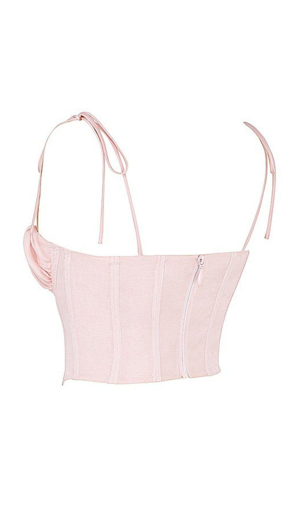 SUPERKURZES ÄRMELLOSES TOP MIT SPITZE