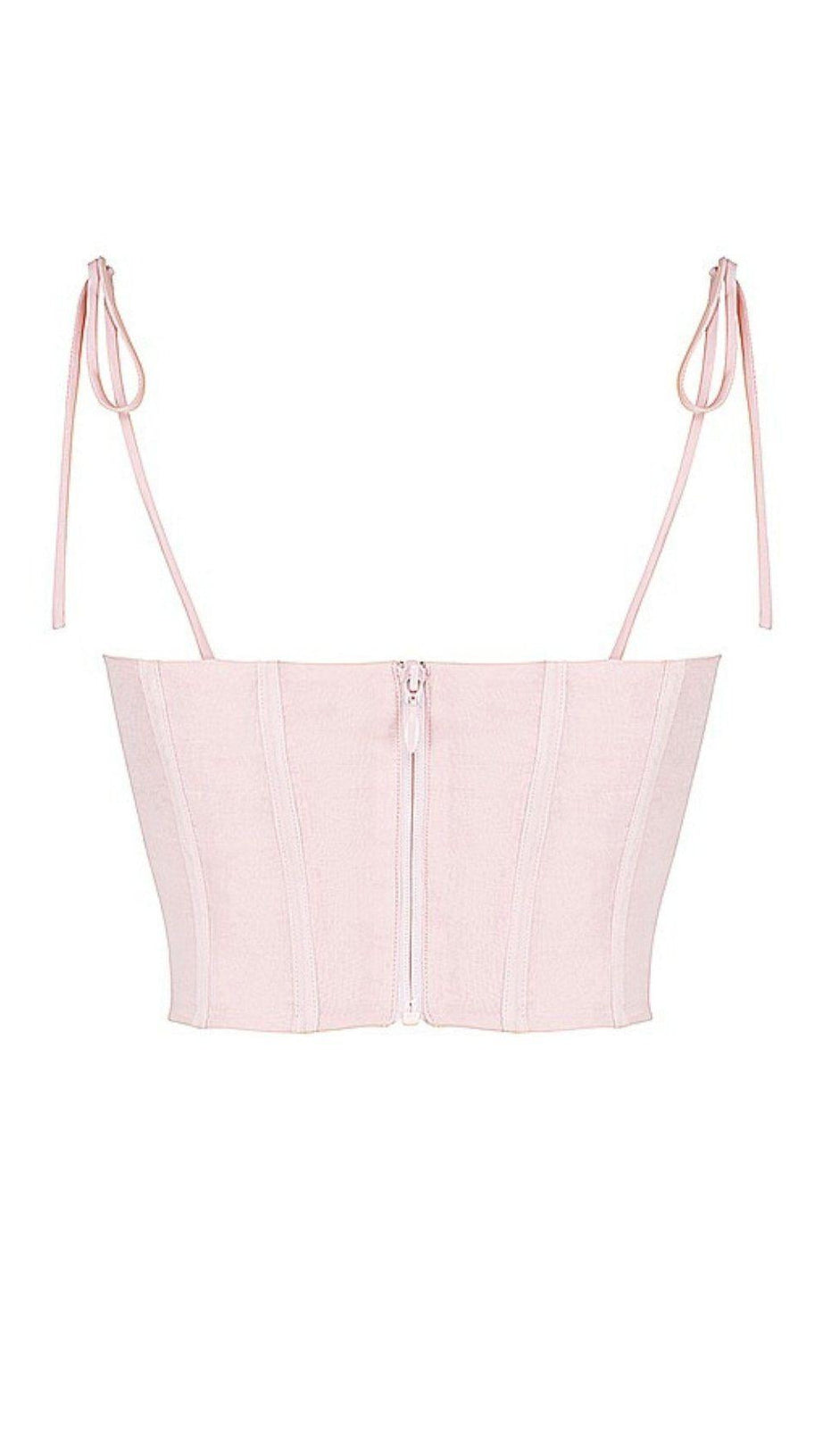 SUPERKURZES ÄRMELLOSES TOP MIT SPITZE