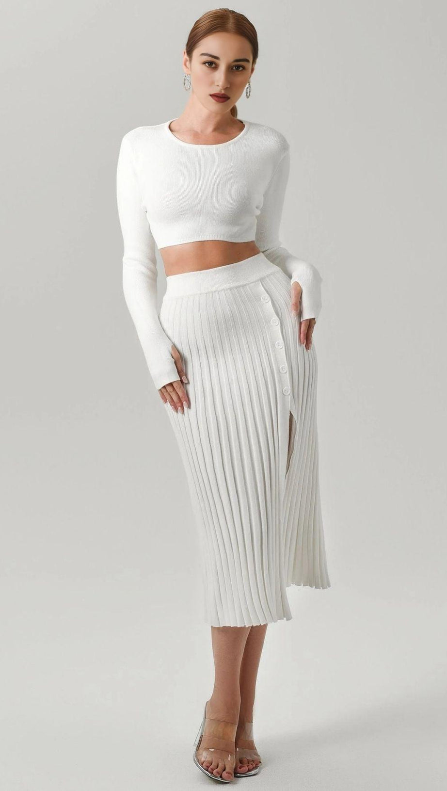 COMPLETO IN MAGLIA BIANCA
