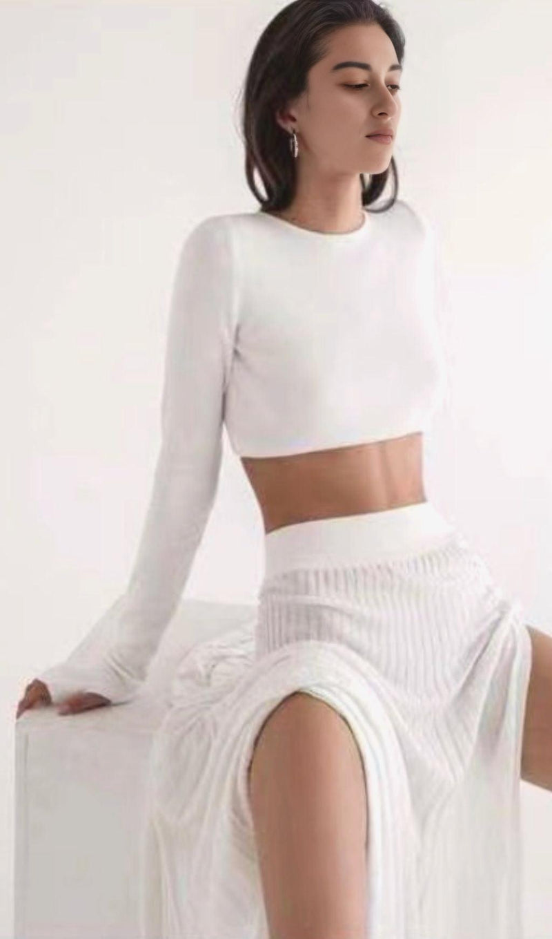 WHITE KNIT SET