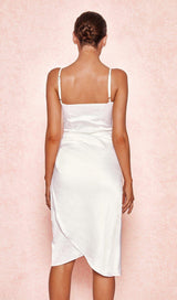 IVORY SATIN BALCONY CORSET DRESS