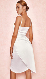 IVORY SATIN BALCONY CORSET DRESS