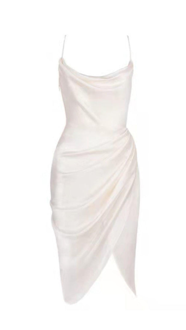 AIIZIE IVORY SATIN BALCONY CORSET DRESS - product image